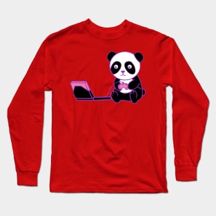 Gamer Panda Long Sleeve T-Shirt